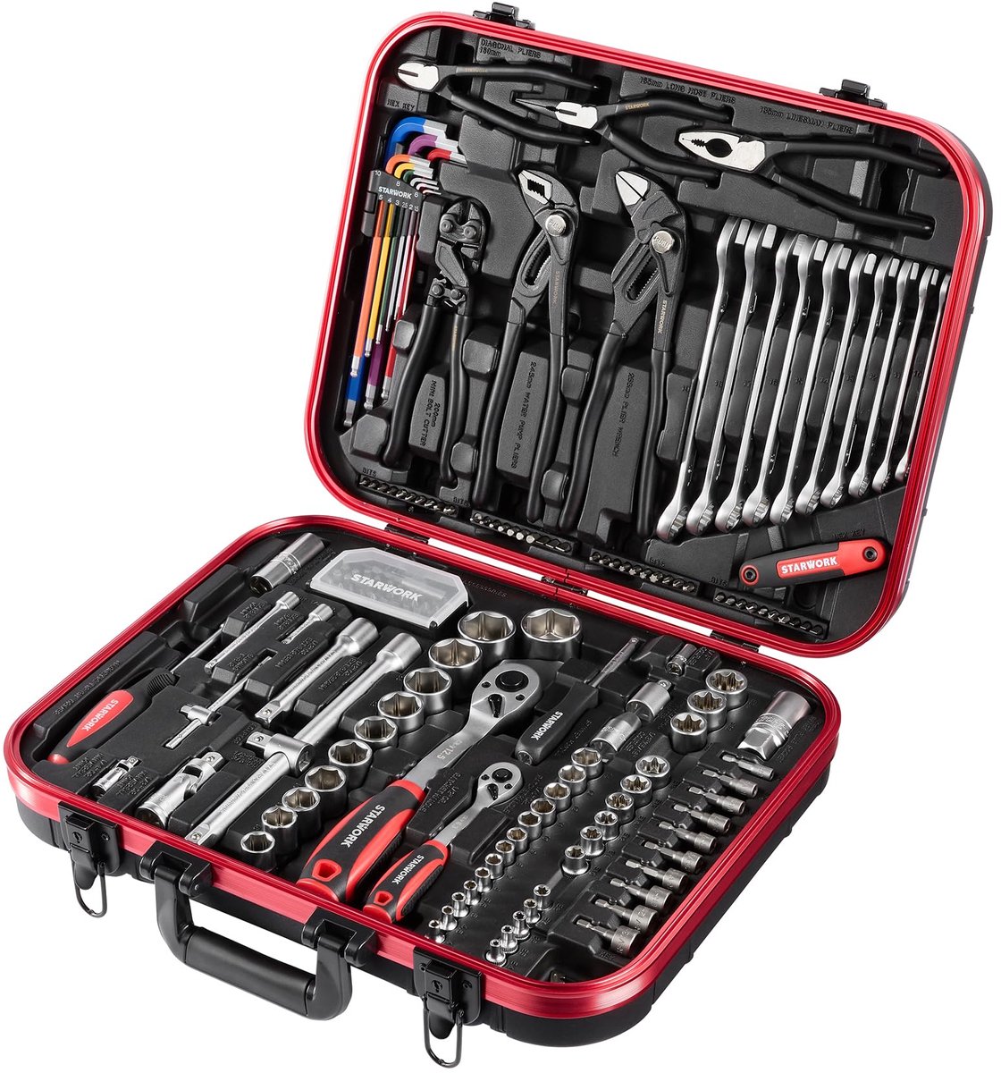 Mechanische gereedschapsset 169-delig - professioneel - metrisch - veelzijdig gebruik - ShopVlot