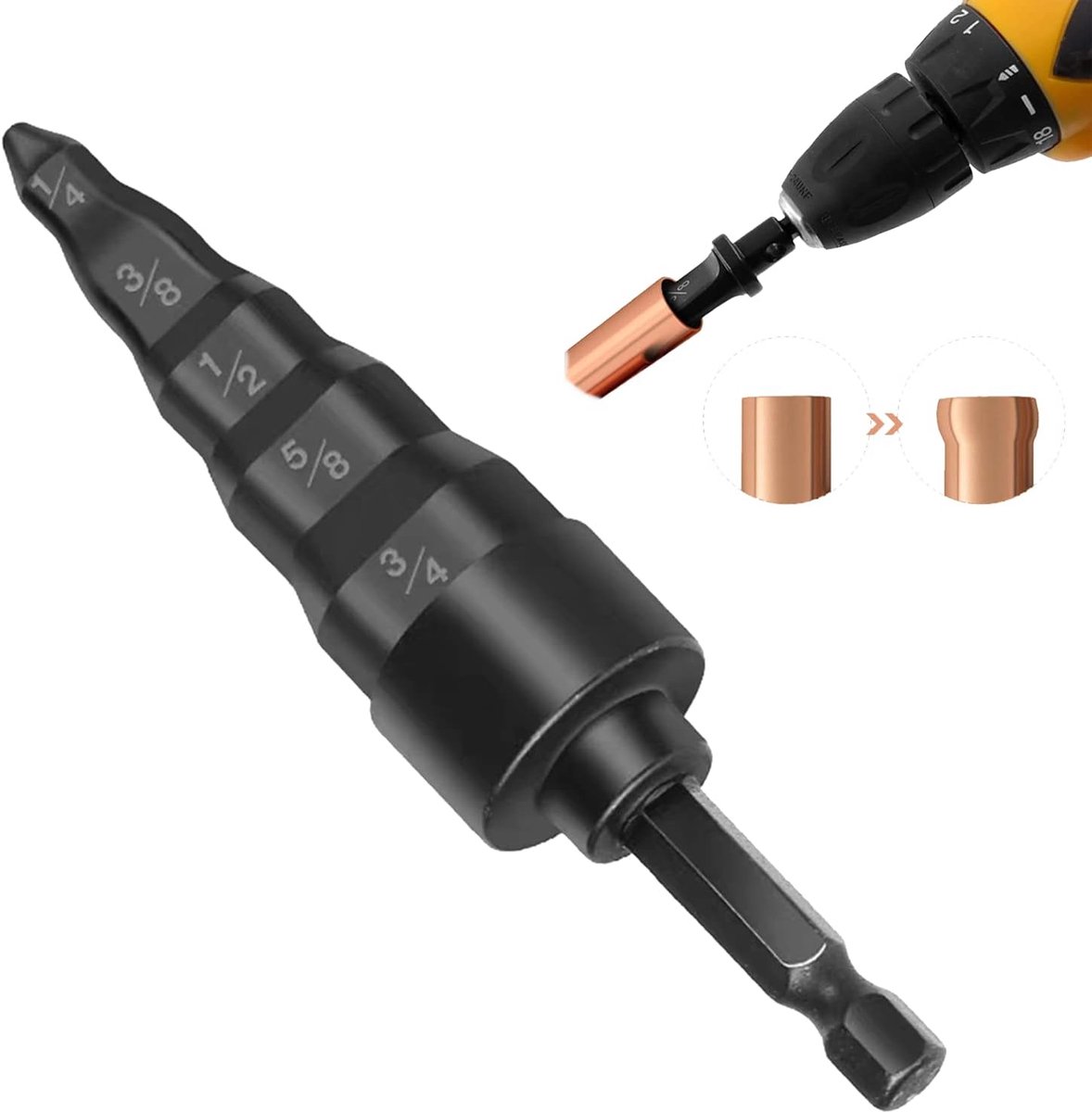 HVAC reparatietools 5-in-1 - buisexpansiekit - koperen pijpen - eenvoudig uitbreiden met boormachine - ShopVlot