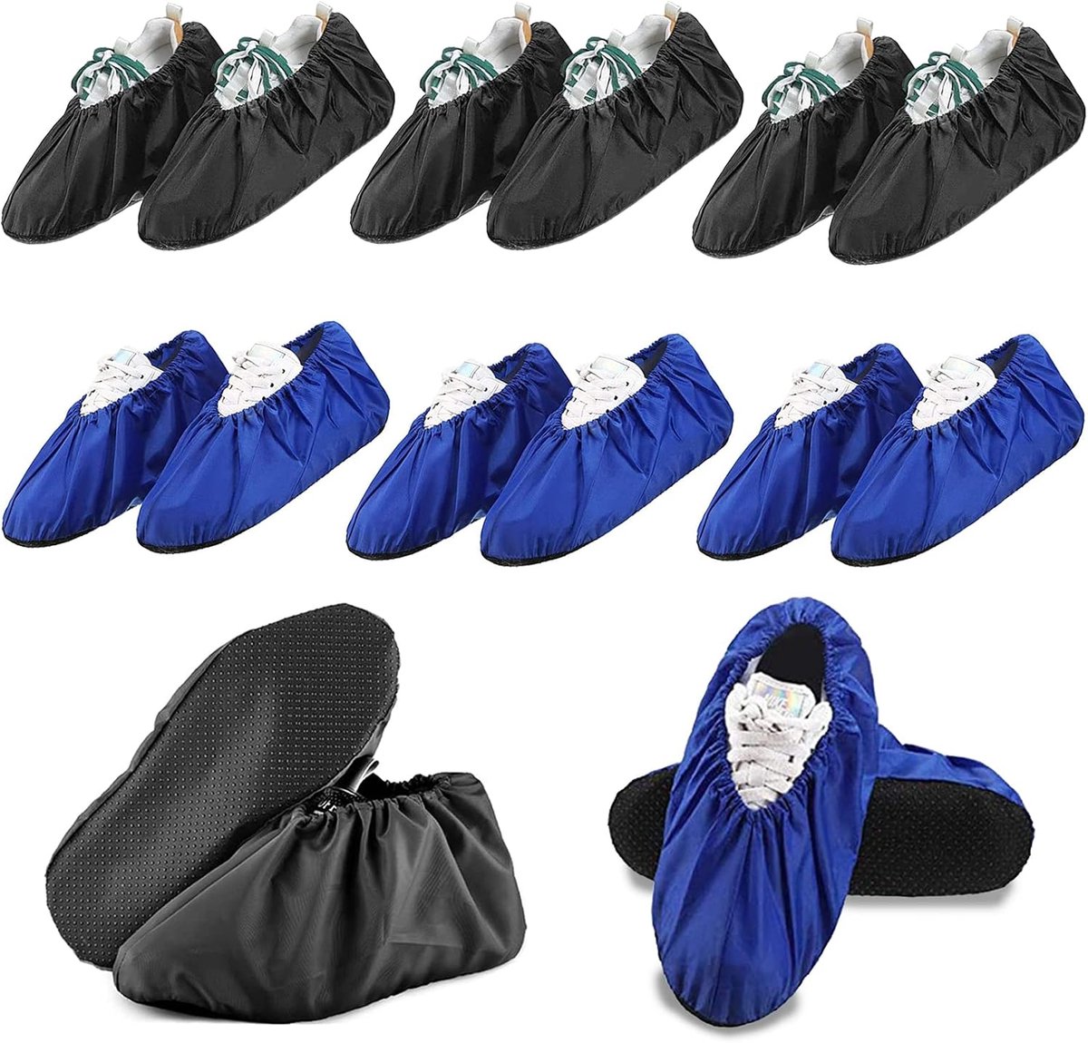 Herbruikbare overschoenen 8 paar - wasbaar en waterproof - antislip en stofdicht - vloerbescherming voor thuis - ShopVlot