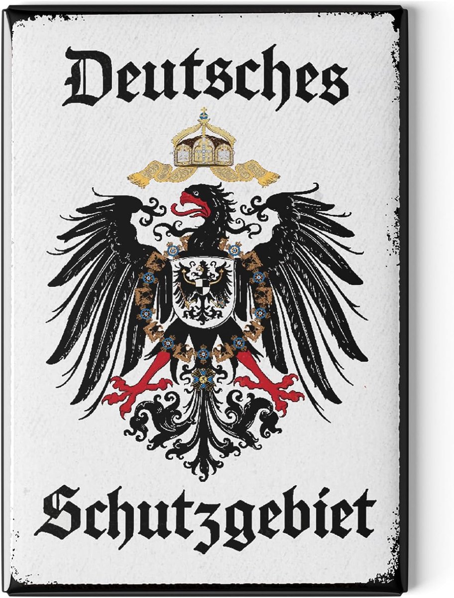 Koelkastmagneten grappig 8 x 5,5 cm - Duitse beschermingszone - retro ontwerpen - breng vreugde in je keuken - ShopVlot