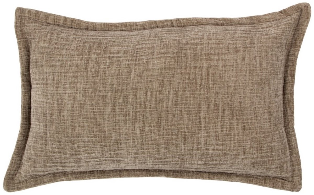 Cushion Crinkled velvet taupe 30x50cm