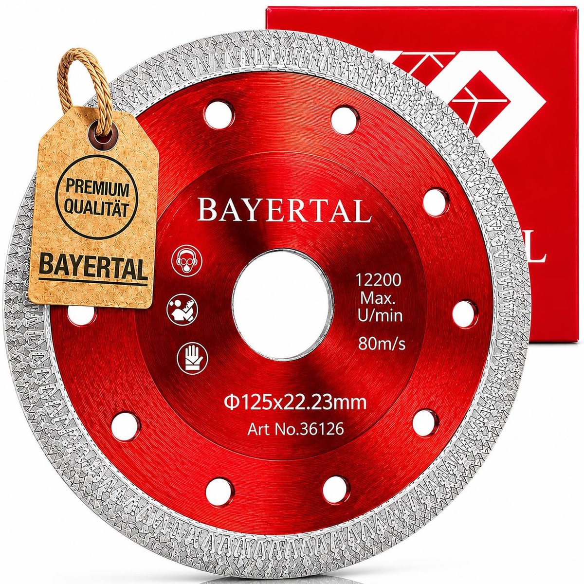 Diamantschijf 125 mm - Perfect voor hard tegels - Professionele snijresultaten - Voor het zagen van natuursteen - ShopVlot