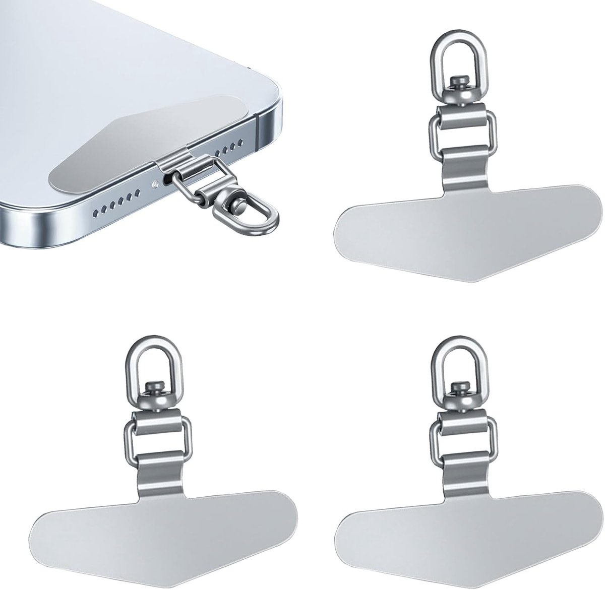 Mobiele telefoon ketting - universele maat - zilver - handige bescherming voor je telefoon - ShopVlot