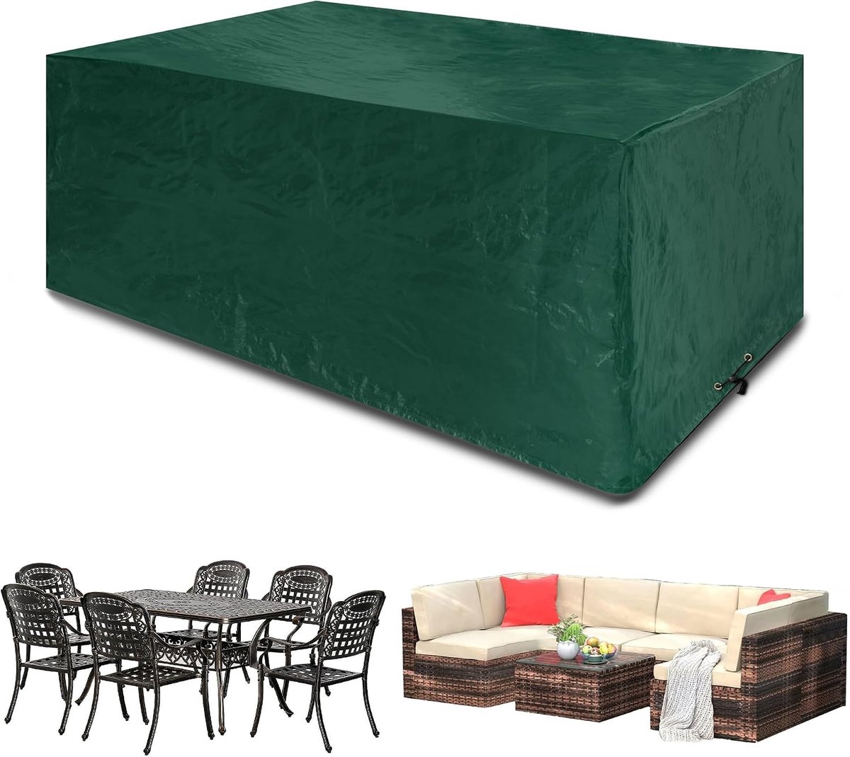 Tuinstoelen en tafel afdekhoes 300 x 250 x 90 - waterdicht - windproof - beschermt tegen UV-straling - ShopVlot