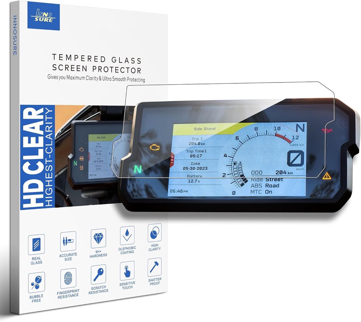 Tempered Glass beschermfolie - 5 inch display - 9H krasbestendig - perfecte pasvorm voor KTM - ShopVlot