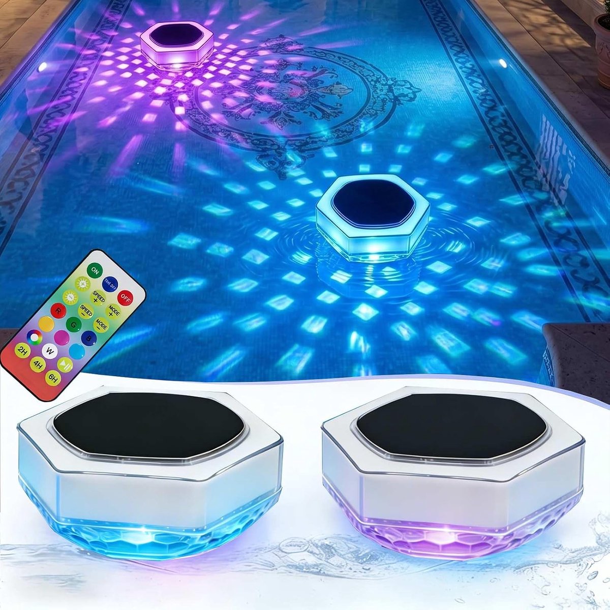 Drijvende Zonne-LED Lichten - RGB Kleurverandering - IP68 Waterdicht - Sfeervolle Decoratie voor Tuin - ShopVlot