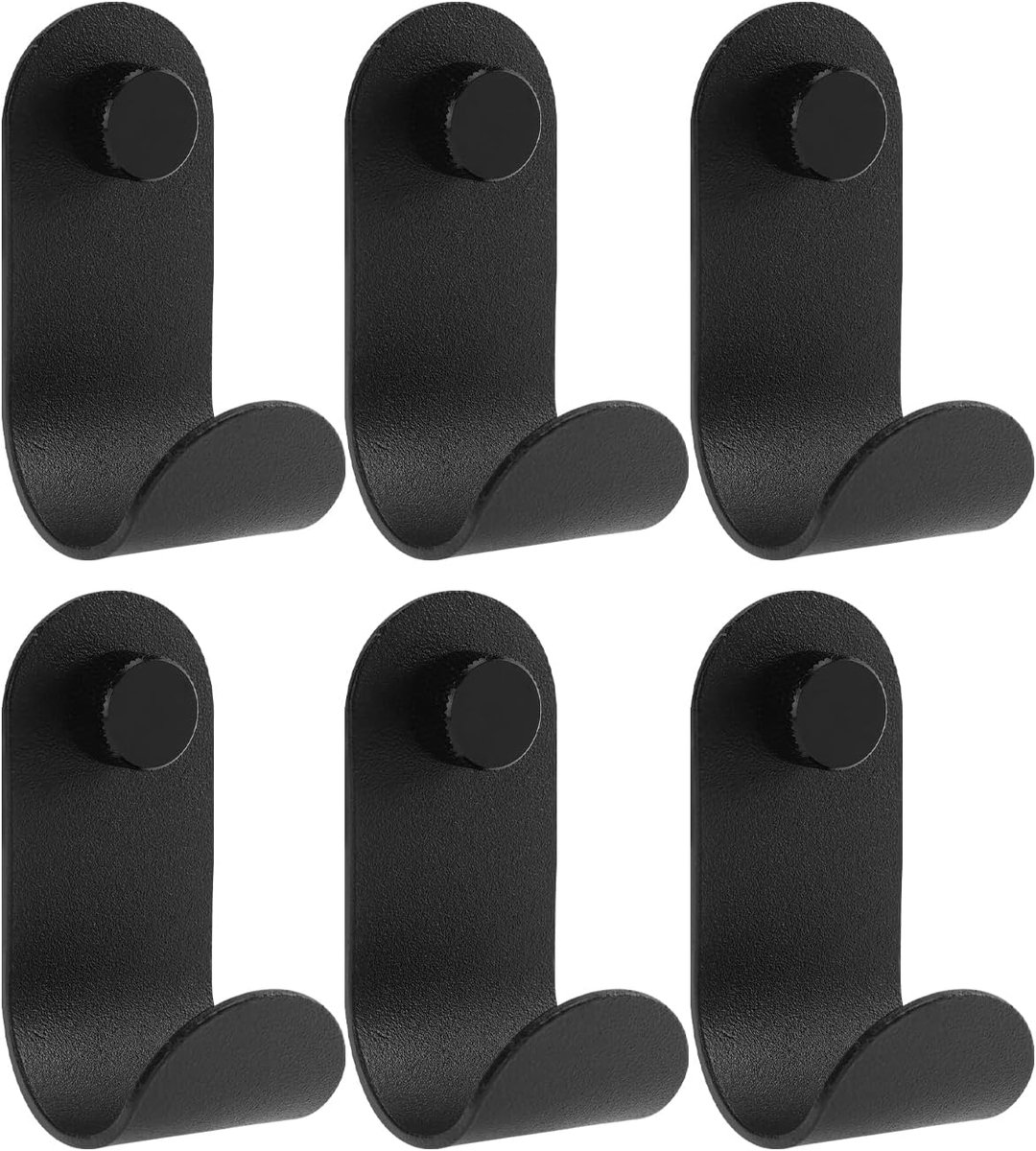 Acoustic hooks zwart - zonder boren - 6 stuks - eenvoudig te bevestigen - ShopVlot