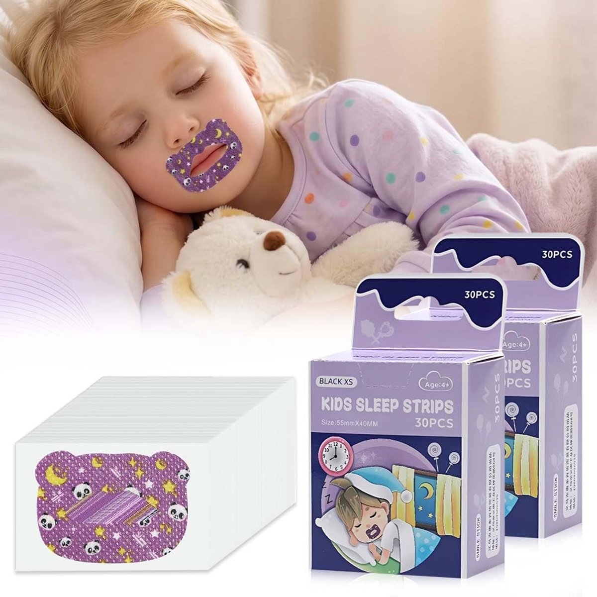 Mondgips om te slapen - 60 stuks - elastische band met zachte lijm - snurkvermindering voor kinderen en volwassenen - ShopVlot
