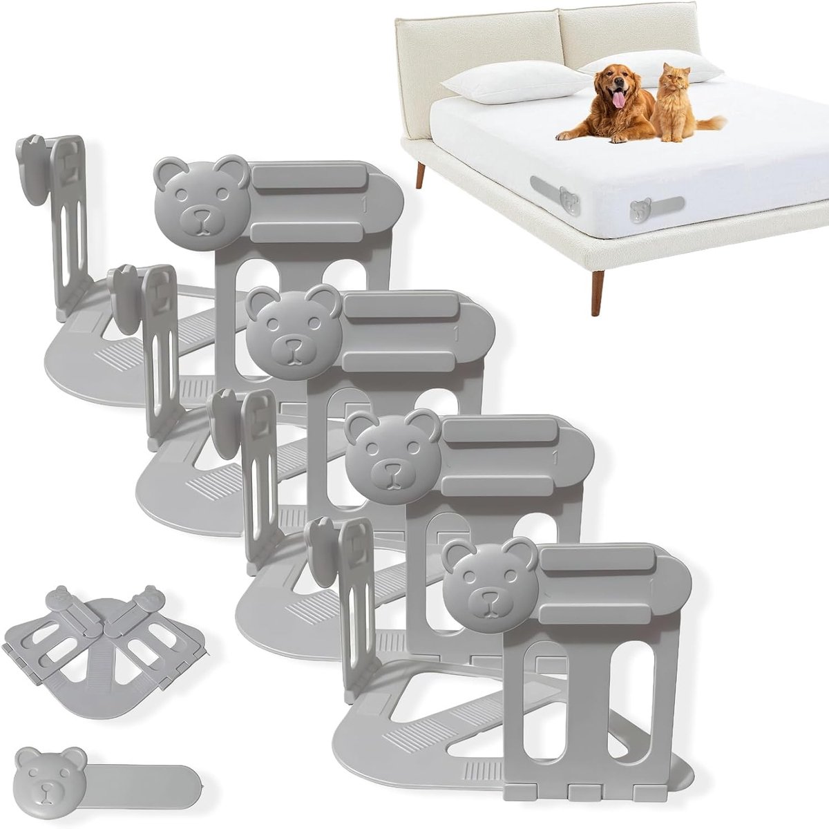 Bedlinnenhouder set met vergrendelstrips - Duurzaam en stevig - Antislip sluitclips - Houdt lakens strak op hun plaats - ShopVlot