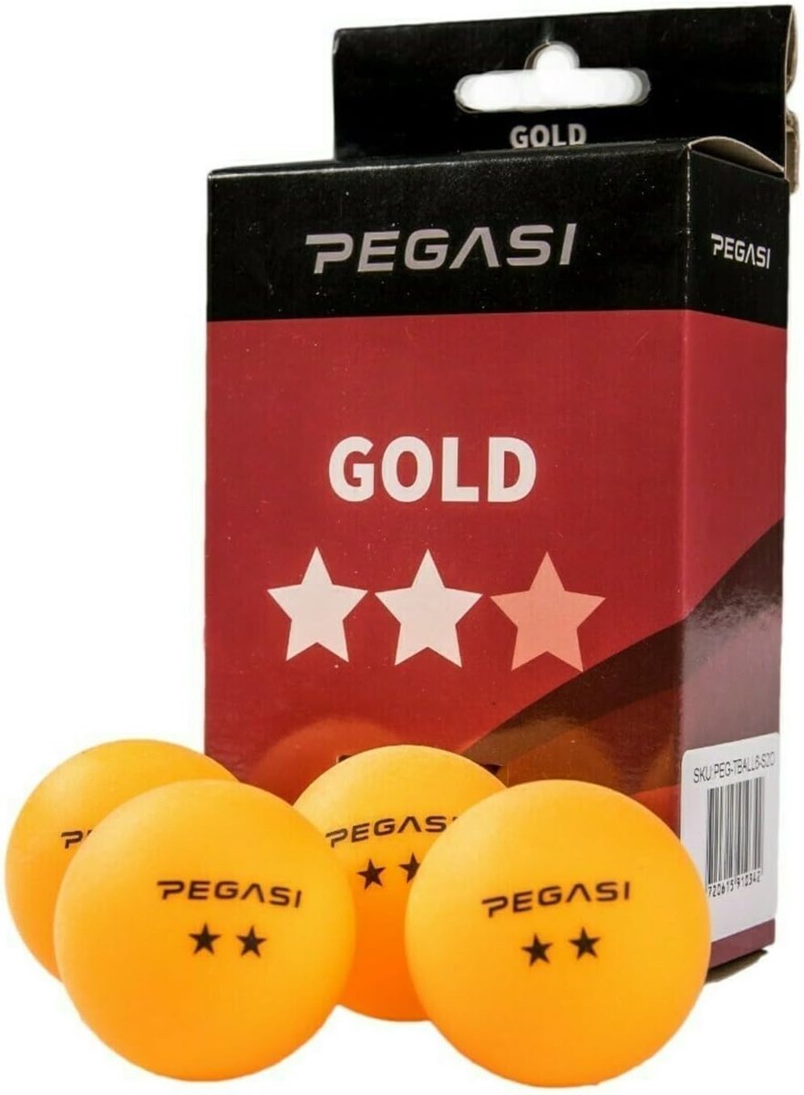 Pingpongballen 2 sterren - Oranje - 6 stuks - Geschikt voor training - ShopVlot