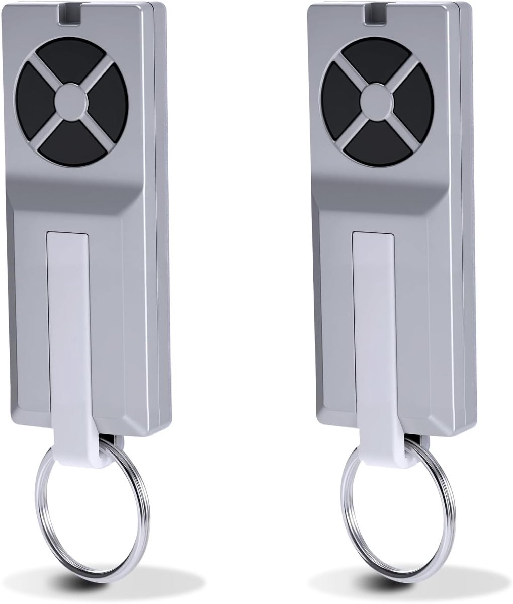 Universele garage deur afstandsbediening set van 2 - 4 toetsen met witte LED - ShopVlot