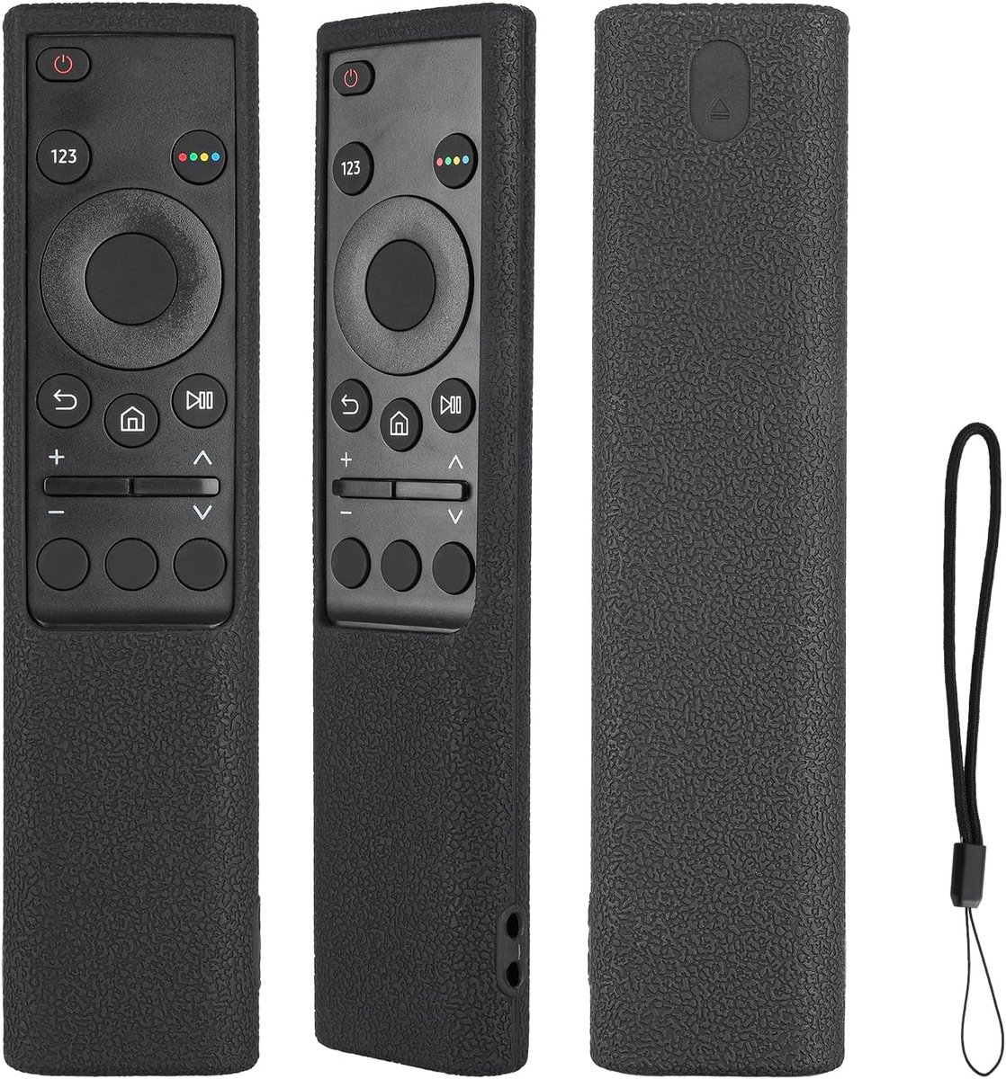 TV afstandsbediening hoes - schokbestendig zwart - voor Samsung QLED Smart TV - bescherming en grip - ShopVlot
