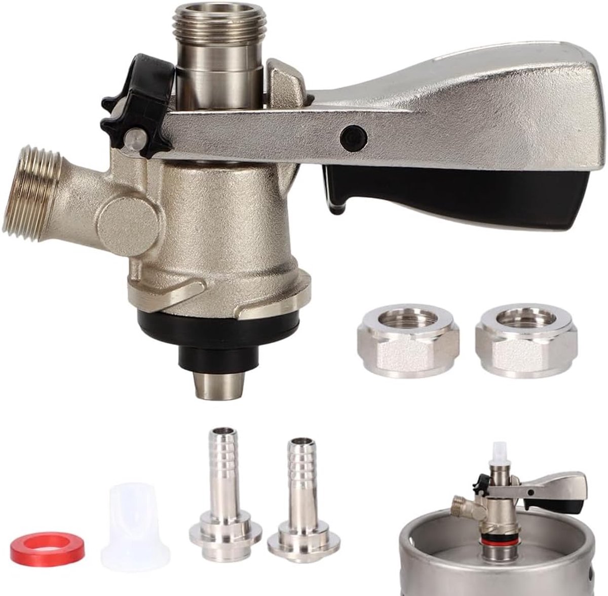 Tapkoppeling G5/8 - 304 RVS - S-Type ontwerp - Perfect voor biertaps - ShopVlot