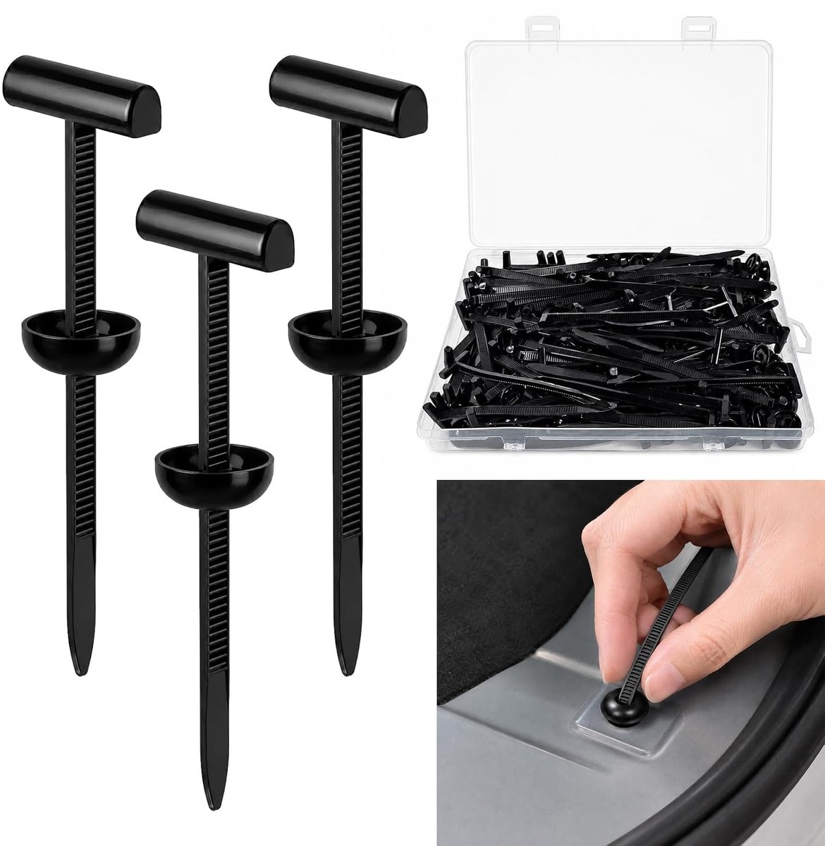 Kabelbinder-schnalle 100 stuks - Nylon - bruchfest - ideaal voor autobekleding - ShopVlot