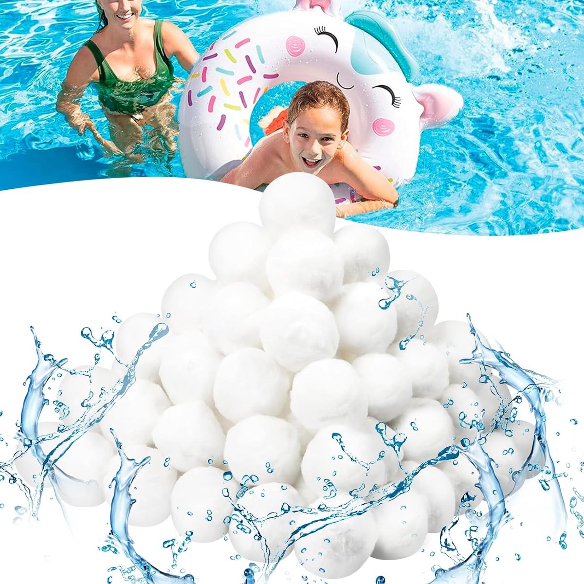 Filterballen voor zandfilters - 700 g - vervangt 25 kg filtersand - herbruikbaar voor zwembadreiniging - ShopVlot