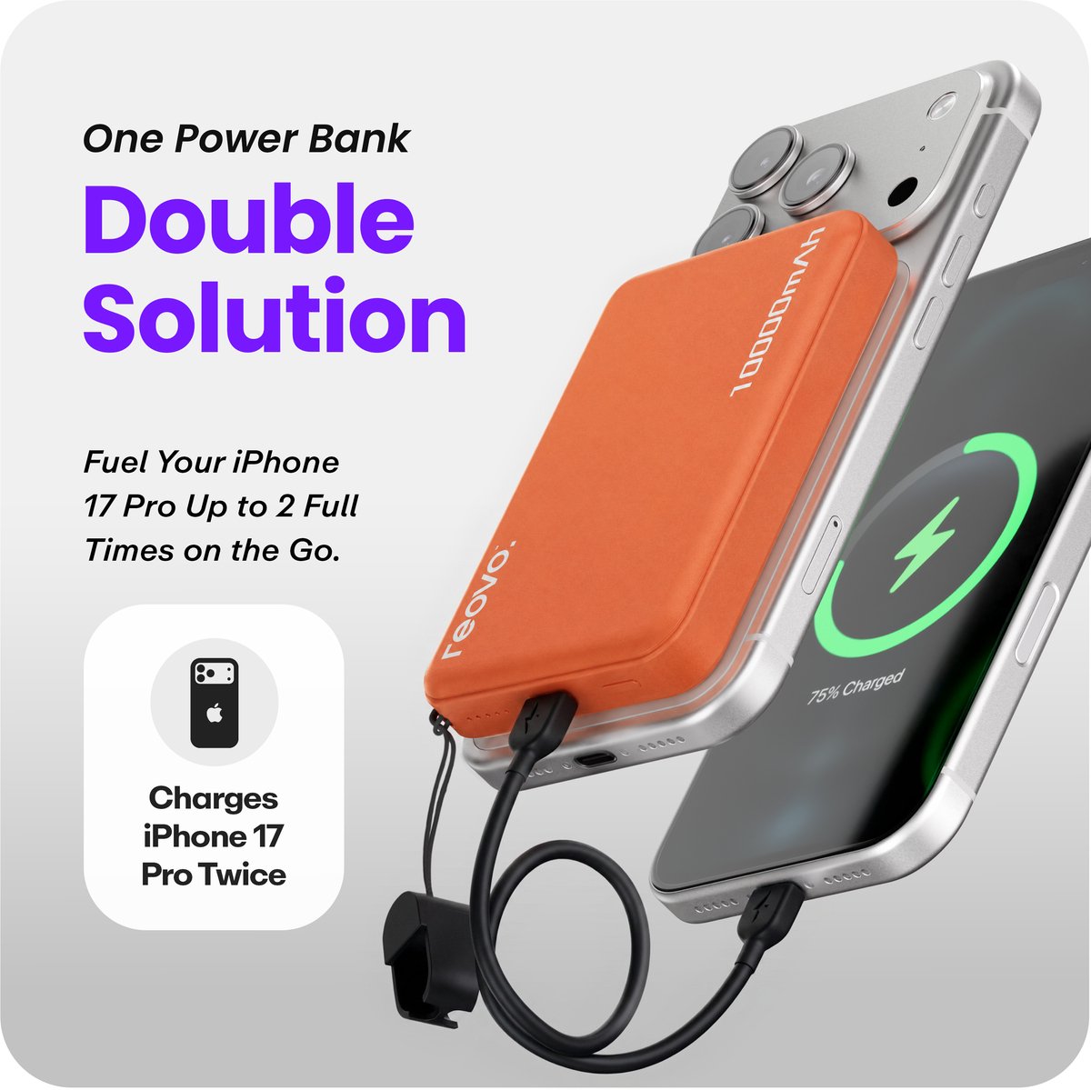 Mijnhoesjes Powerbank 10.000 mAh Magnetisch Opladen - afbeelding 3