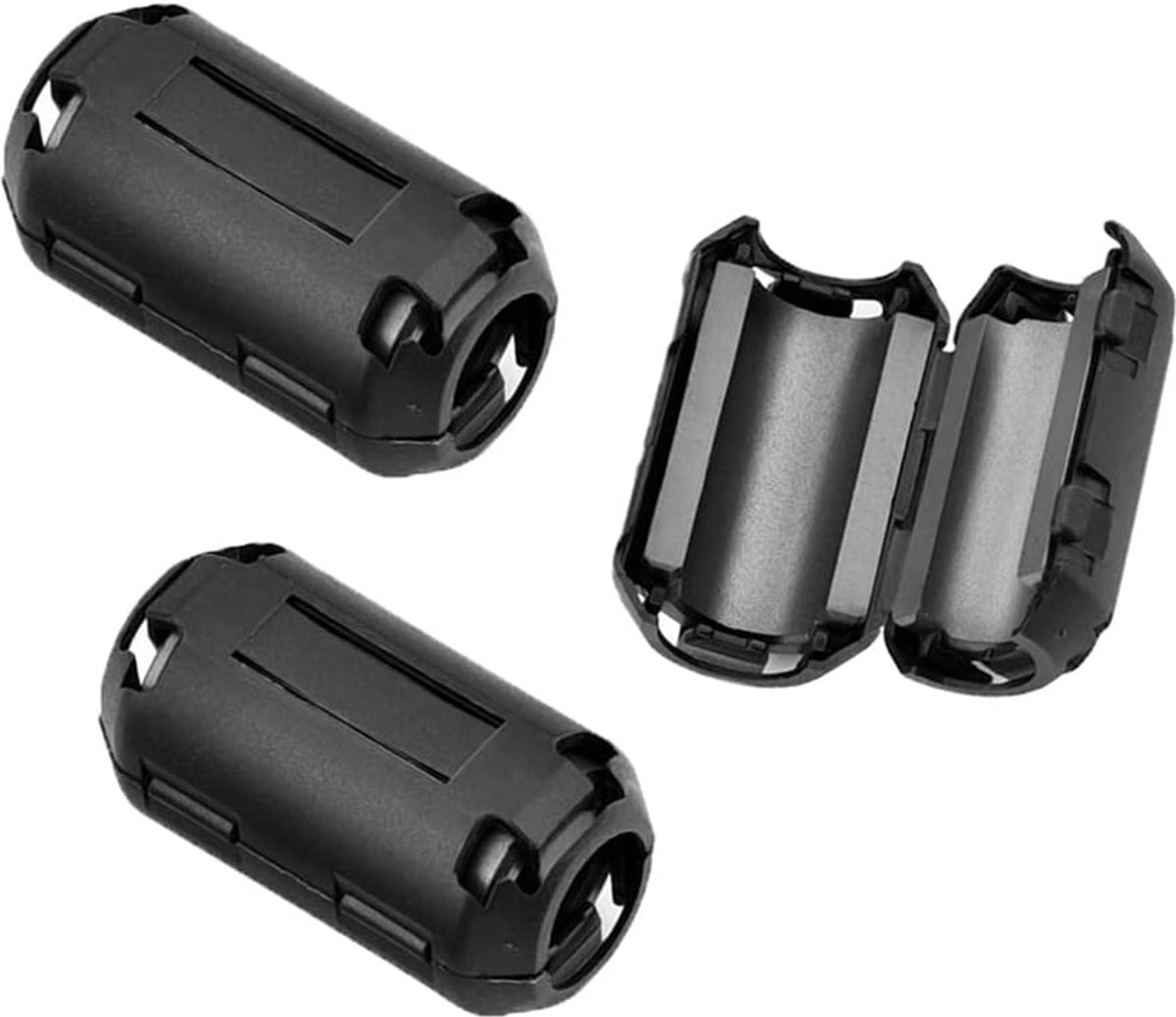 SnelShoppen - 3 Stuks Ferrietring, Kern Ferrietring voor Snap-On, EMI RFI Geluidsonderdrukkende Kabelclip, Hoogfrequent Filter Tegen Storing (13mm Bin