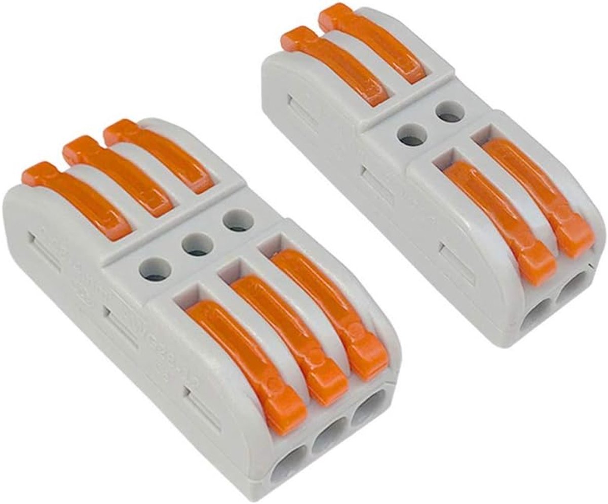 Kabelverbinder set 30 stuks - compacte conductors - dubbele snelle ontgrendeling - veilig elektrisch aansluiten - ShopVlot