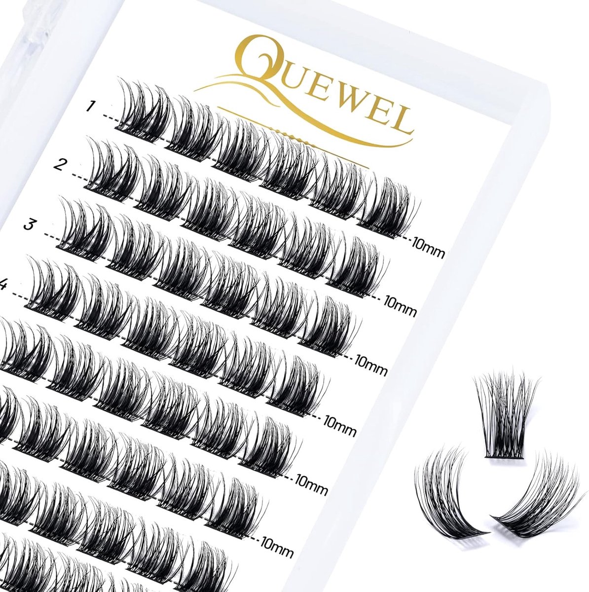 Individuele Wimpers C Curl 10 mm - Wimperclusters - Natuurlijke Look - DIY Wimperextensions - ShopVlot
