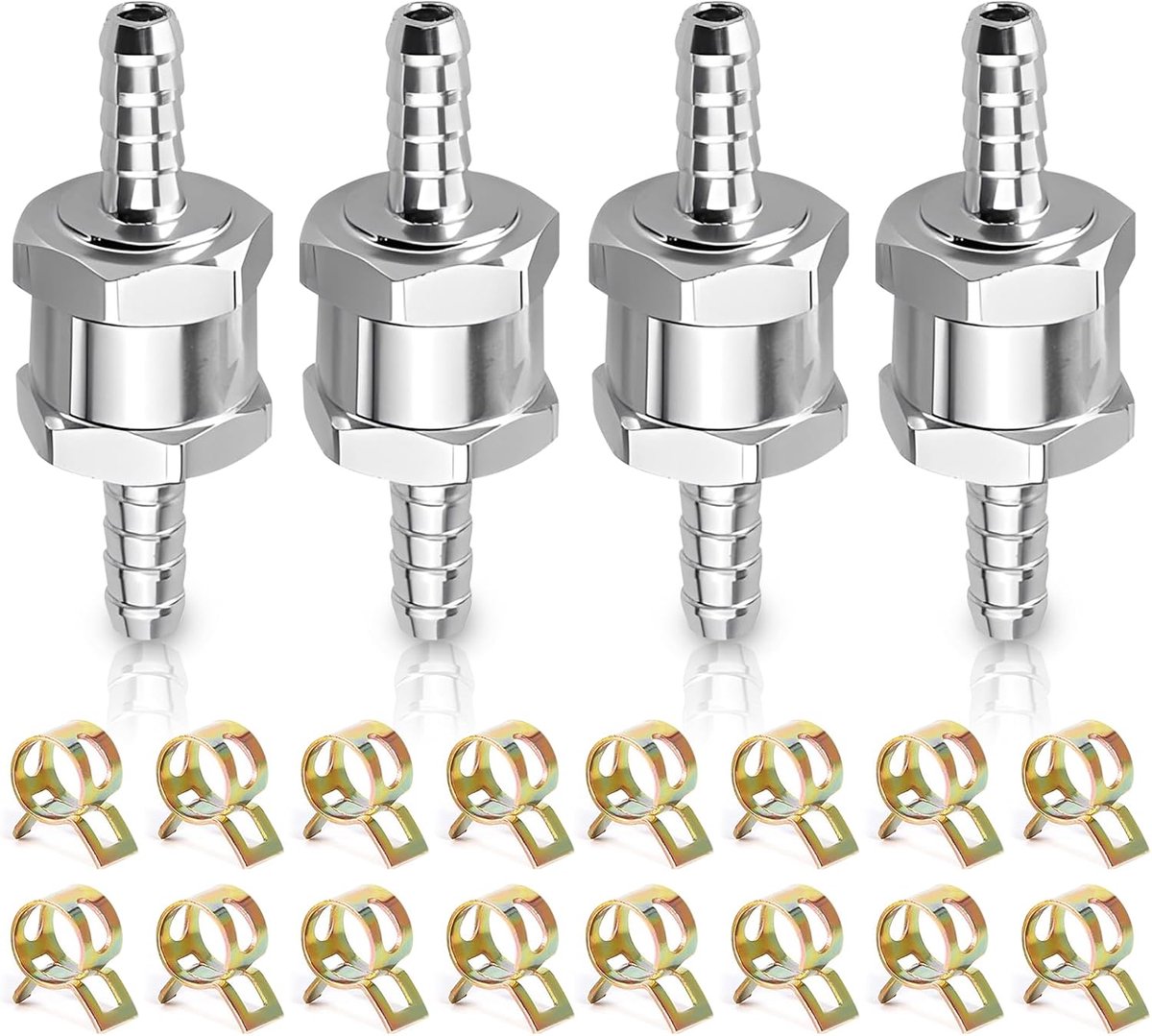Checkklep 8mm - Aluminium - Terugslagbescherming - Voor brandstofsystemen - ShopVlot