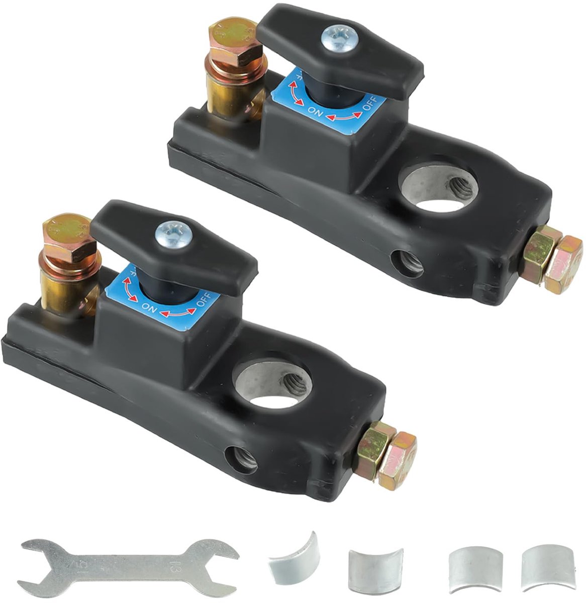 Accu uitschakelschakelaar 12V/24V - robuust kunststof - met ijzeren spacers - voorkomt batterijdiefstal - ShopVlot