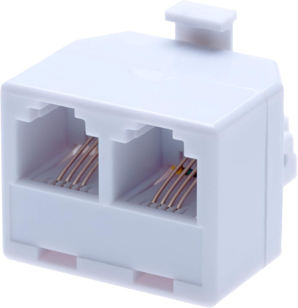 RJ11 splitter 2-weg - 2 vrouwelijke aansluitingen naar mannelijke plug - uitbreiden van telefoonaansluitingen - ShopVlot
