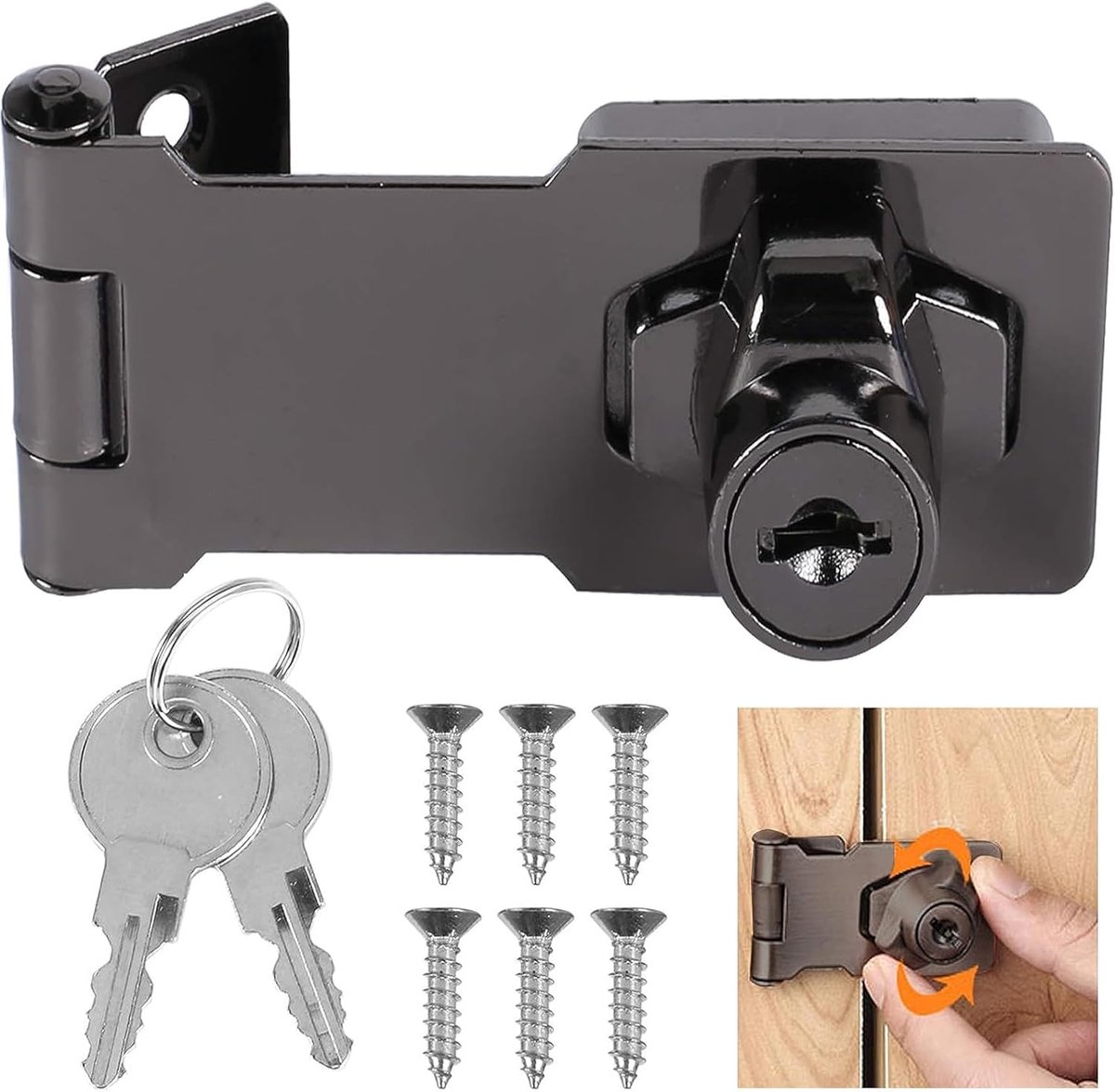 Lade slot 7.5 cm - chroomplated - met sleutels - ideaal voor beveiliging - ShopVlot