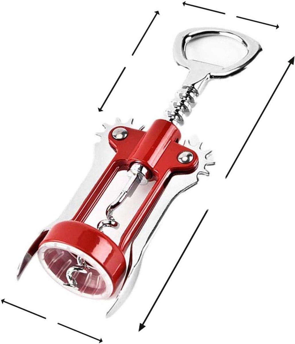 Hefcorkscrew - multifunctionele kurkentrekker - rood - eenvoudig te gebruiken - ShopVlot