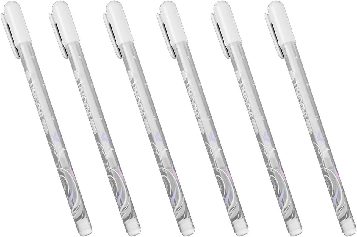 Gelpen 0.8mm - witte inkt - fijn schrijfgemak - ideaal voor artistieke ontwerpen - ShopVlot