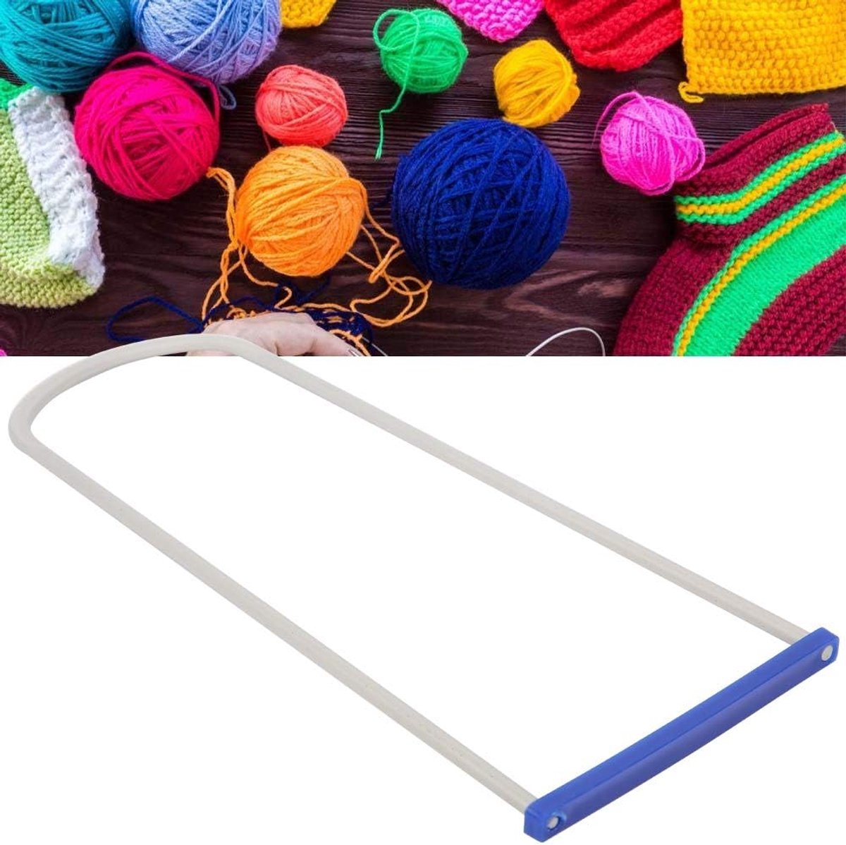 U-vormig Breinaaldframe, Handbreigereedschap voor Bloem Breien, Verstelbaar Breiraam voor Sjaals en Poncho's, Herbruikbaar Breihulpmiddel voor Beginners en Gevorderden