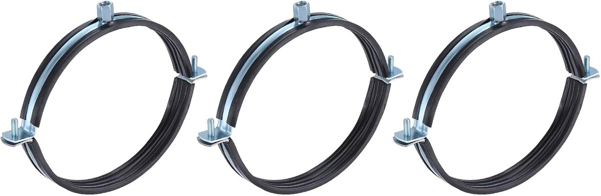 3 stuks buishouders met gedeelde ring, 160 mm / 6,3 inch verstelbare buishouder voor muur plafond klem houder voor hydraulische afvoerpijp