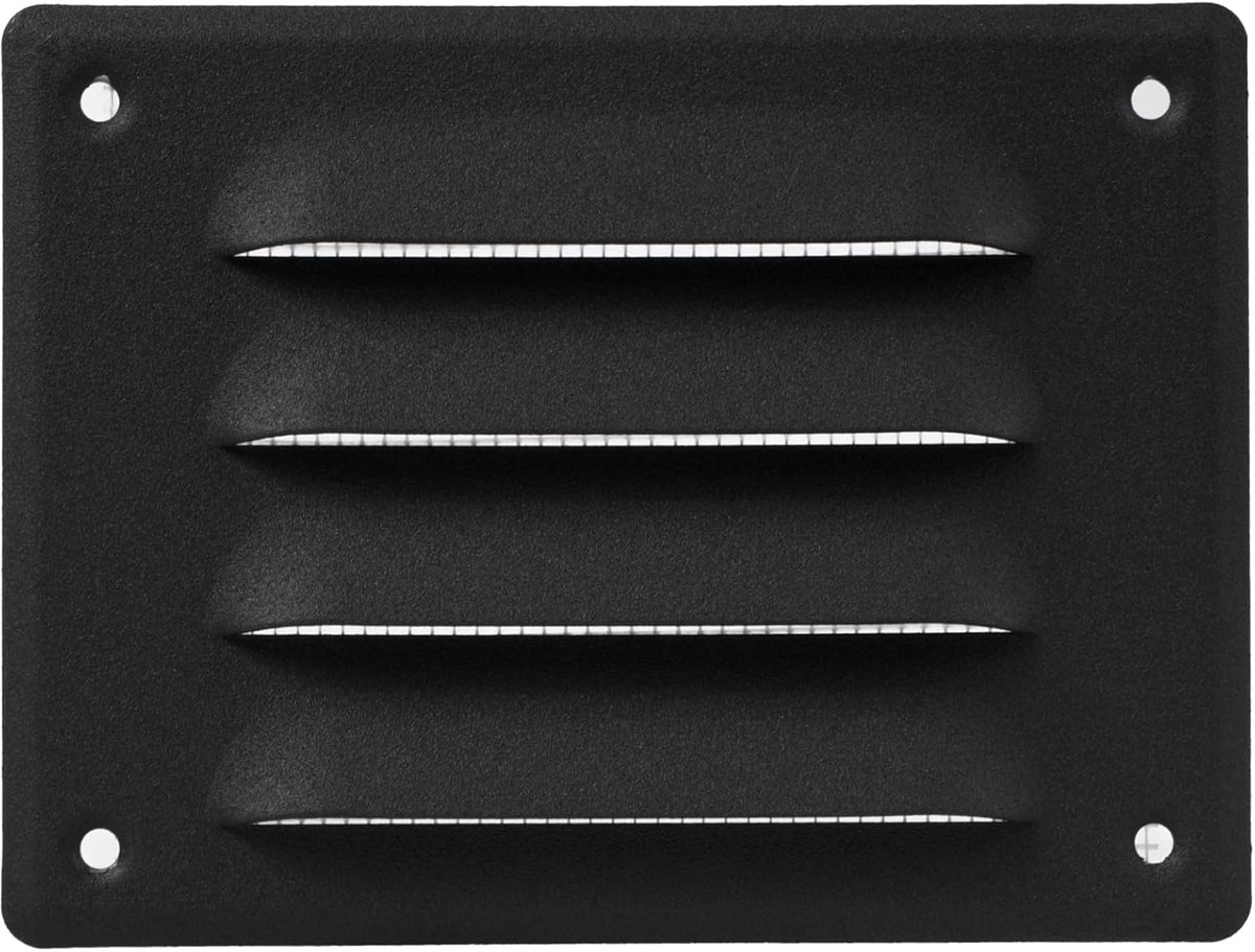 Market 140 x 100 mm (buitenmaat), luchtinlaatafdekking, staal, ventilatieafdekking voor plafond en zijwand, HVAC met beschermschijf (14 x 10 cm)