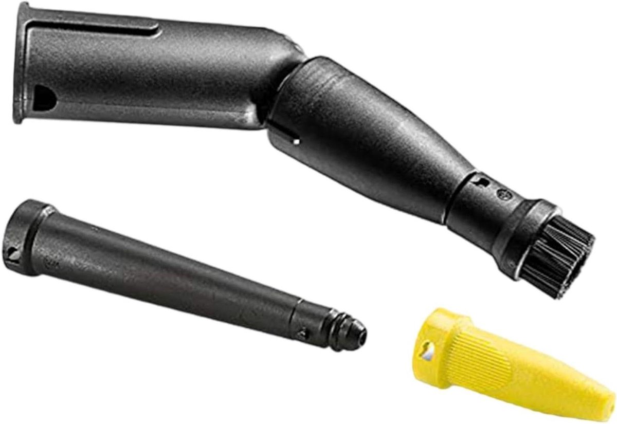 Stoom Reinigingsset - Borstel Mondstuk - Diepe Reiniging - Krachtige Turbo Actie - 210 Gram - Geel Zwart
