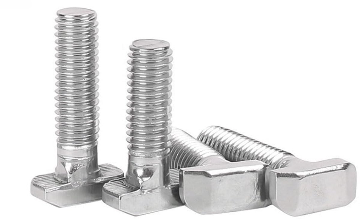 Koolstofstaal T-bout T-groef Valbout T-vorm Druk Plaatschroeven voor Serie 20/30/40/45 Europese Norm Aluminium Profiel