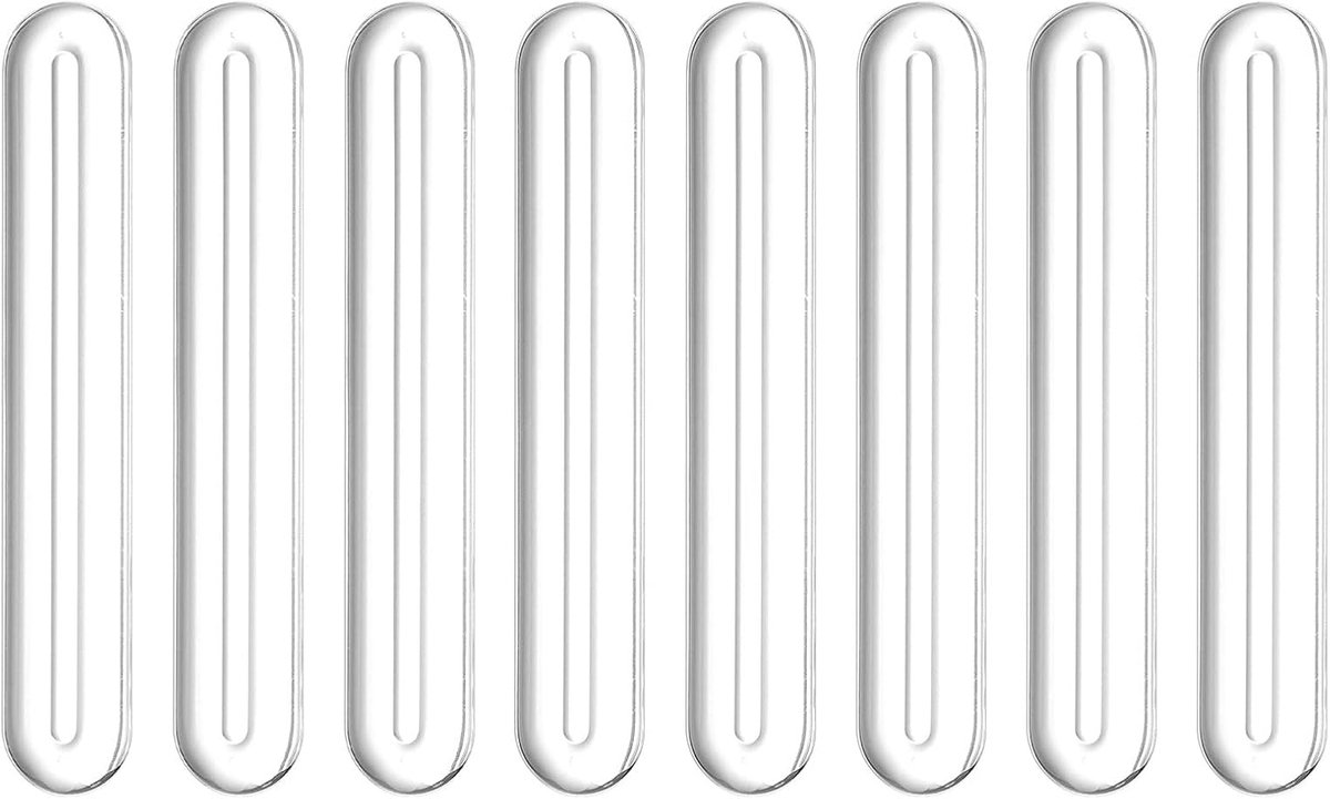 Muurbescherming voor meubels, van siliconenrubber voor meubels, transparant, bumper voor deur, kast, muur, 10 cm x 16 mm x 5 mm, 8 stuks
