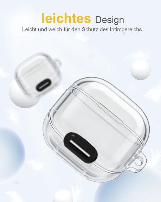 voor Soundcore Liberty 4 NC/soundcore by Anker Liberty 4 NC draadloze hoofdtelefoon, daunke TPU beschermhoes, met ronde gesp, volledige bescherming, transparant — afbeelding 2