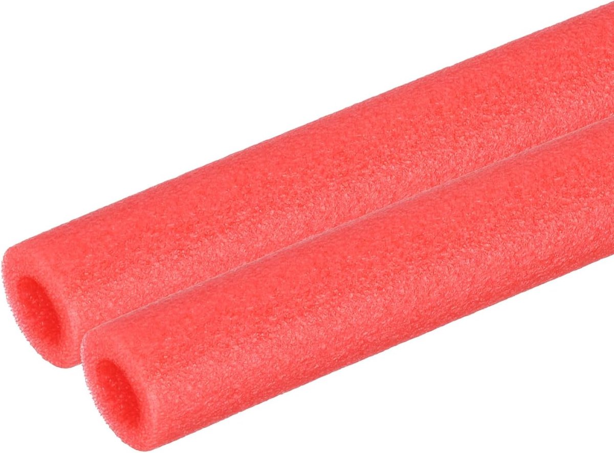 Buisisolatie schuimbuis, zwembadnoedels schuimslanghoezen 3/8 inch (10 mm) ID x 3,3 FT x 13/16 inch OD voor zwembad handvat warmtebehoud beschermende mouw, rood