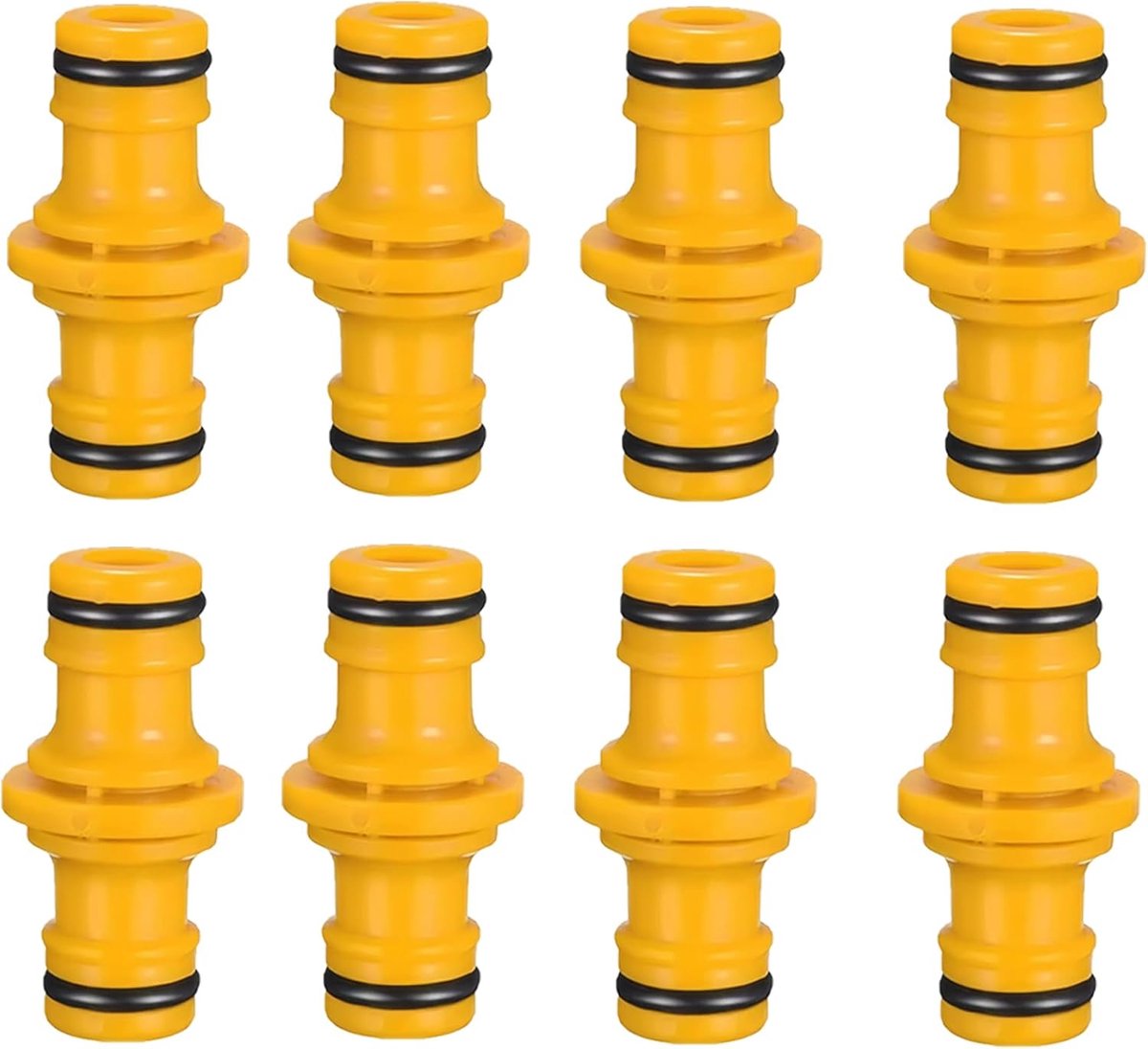 8 stuks dubbele mannelijke connectoren, dubbele externe schroefdraadslangverlengverbindingen, lekvrij en duurzaam, gebruikt voor het aansluiten van ggarden slangen, irrigatie, autowassen