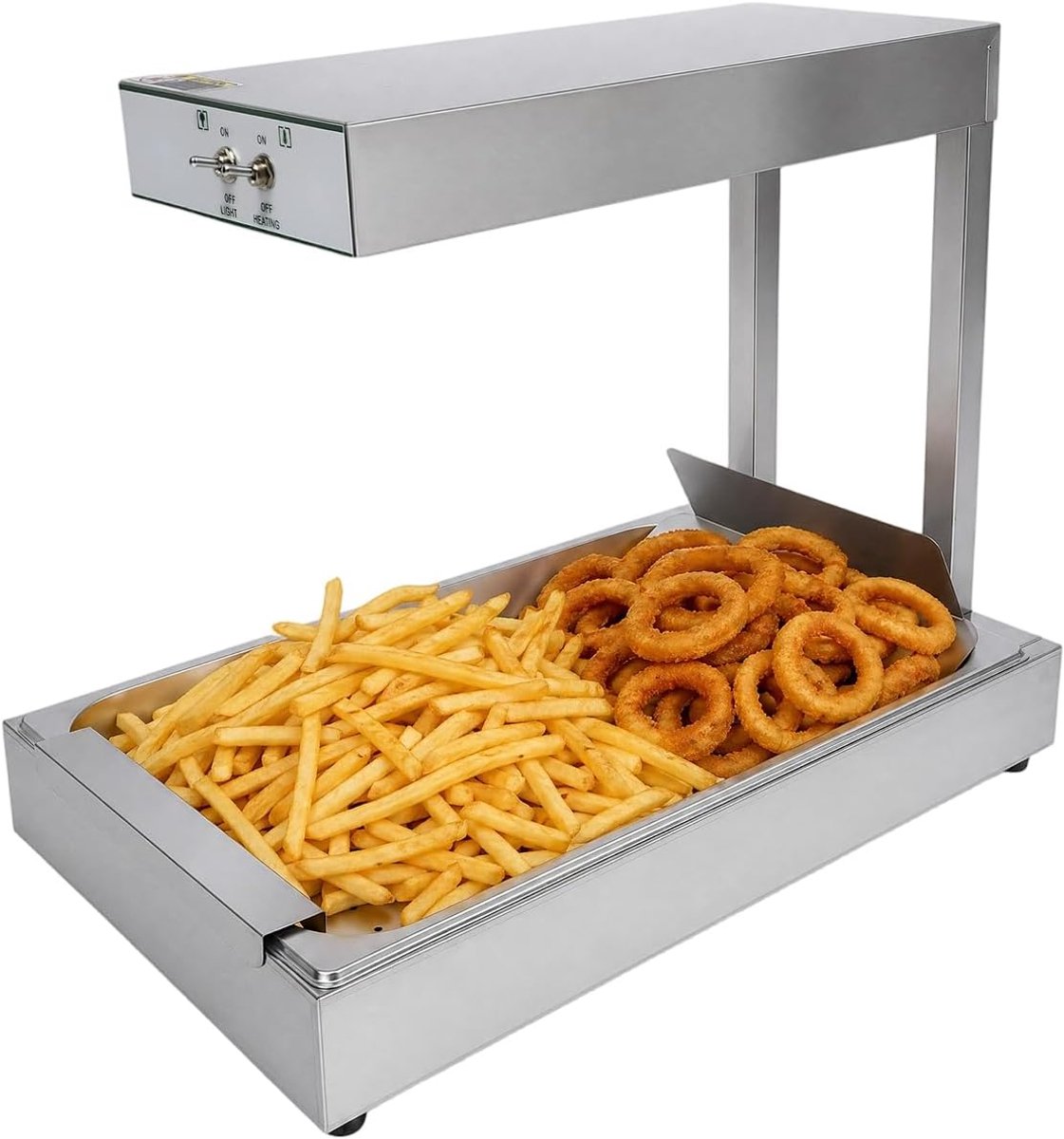 Frietwarmer 750 W - roestvrij staal - constante 80 °C - ideaal voor knapperige frietjes - SnelShoppen