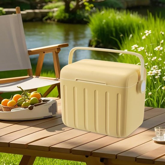 Performance Koelbox - Passieve IJsbox - Buitenactiviteiten - Houdt dagen koud - 6 Liter - Geel/Wit — afbeelding 2