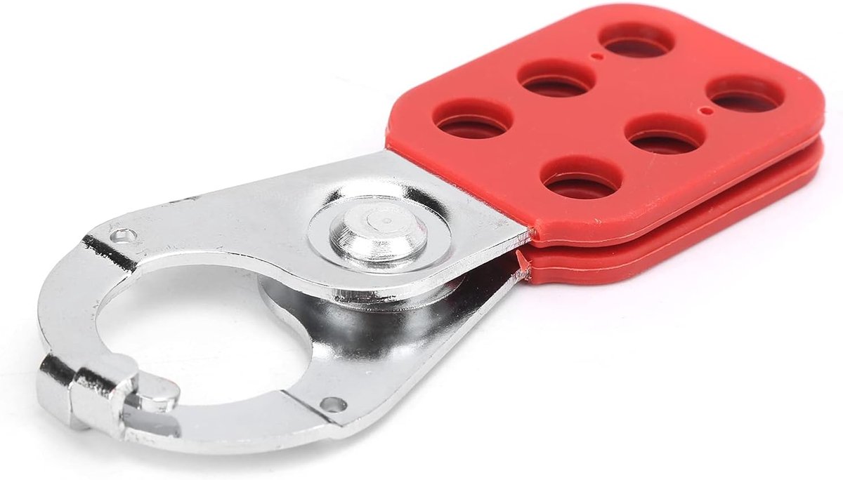 Veiligheidstangslot 6-gats Vergrendelingspal, Hoge Temperatuurbestendigheid, 6 Hangslotcapaciteit, Staalmateriaal, 25 Mm Slothaakdiameter
