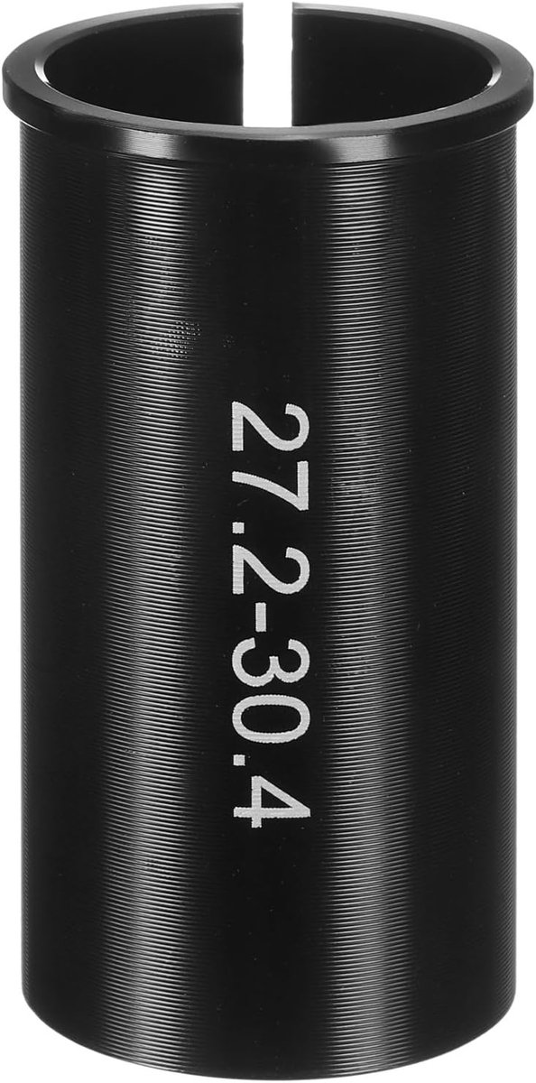 Legerings-zadelpen, reduceershim 27,2 mm tot 30,4 mm 60 mm lengte, aluminium fietsverloophuls, omzetting, zadelpenbuis, adapter voor mountainbike, racefiets, stadsfiets
