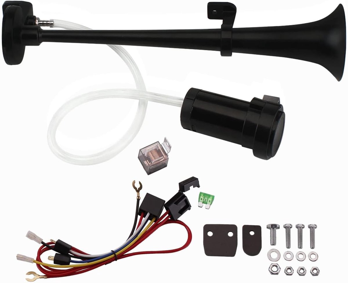 Claxon Vrachtwagen 12v, Trompet 12v, Bootclaxon, voor Auto Vrachtwagen Auto Driewieler Boot Trein Etc