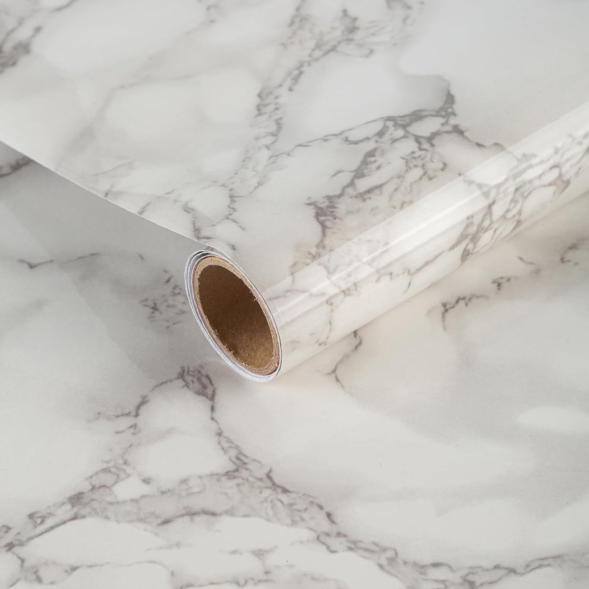 Behang Marmer Wit Grijs Glanzend Steen Effect Vinyl Waterdicht Kleefmiddel Voor Meubels Keuken Badkamer Wanddecoratie Duurzaam Renovatie
