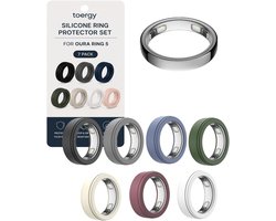Hoezen, compatibel met Oura Ring Gen 5 (maat 10, 11, 12, 13), ultradunne ringbescherming, krasbescherming, 7 dagen, 7 kleuren, weekset, zachte beschermhoes voor