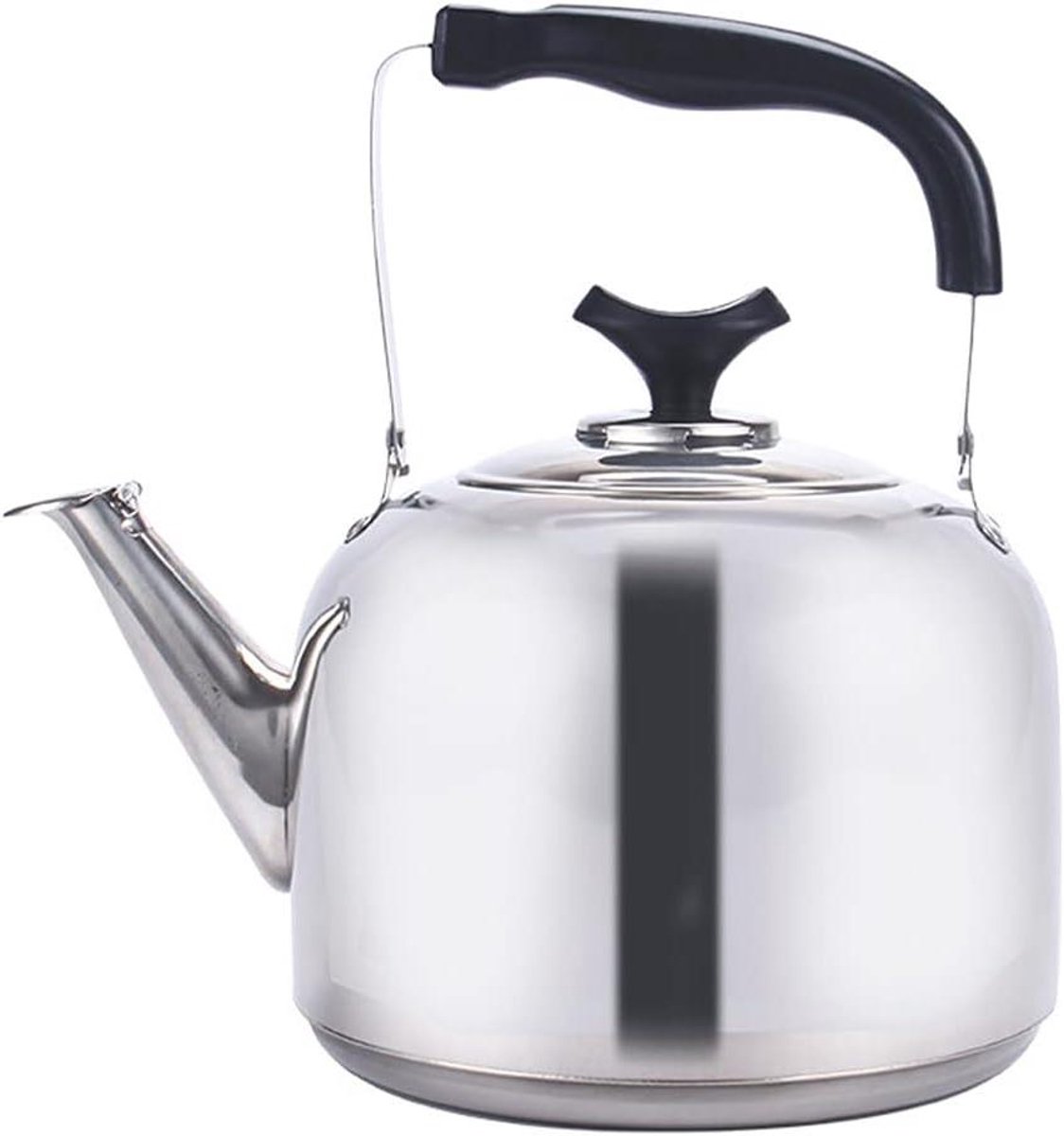Waterkoker RVS - Theepot Kookpan - Water Verwarmen - Automatisch Fluitend - Grote Capaciteit - Zilver