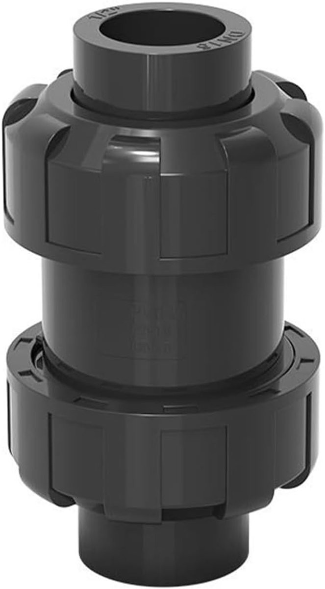 PVC kogelterugslagklep, veerbelaste terugslagwaterklep, voor zwembad en sanitair gebruik (binnendiameter 50 mm)