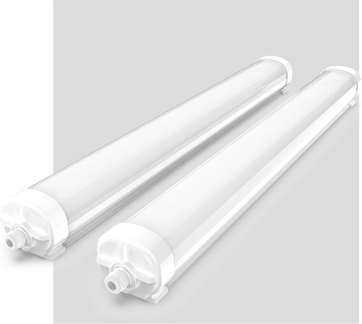2 Pak LED TL Armatuur 120CM 36W 4500LM Werkplaats 4000K Lampe LED IP65 Waterdichte Geschikt voor kantoor, garage, magazijn, werkplaats, badkamer enz.