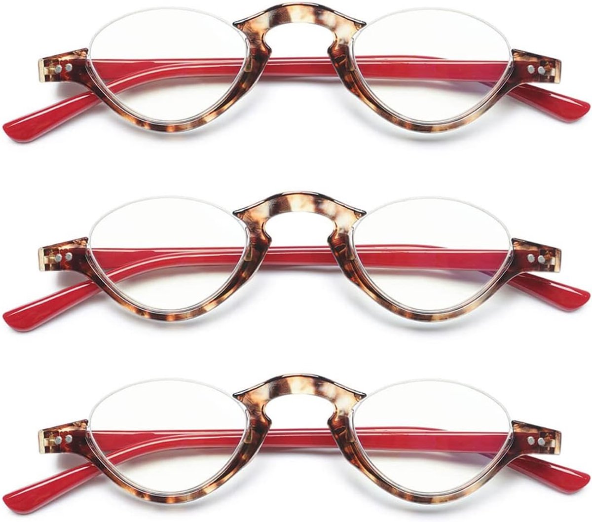 Mode Anti-blauw licht half brand leesbril dames heren veerscharnier blauwlichtfilter anti-vermoeidheid bril leeshulp met sterkte 1.0 1.5 2.0 2.5 3.0 3.5