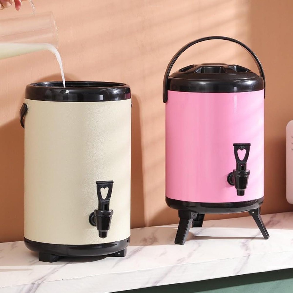 Geïsoleerde Drankemmer - Koelbox Emmer - Buitenactiviteiten - Premium Schuimisolatie - 8L - Geel